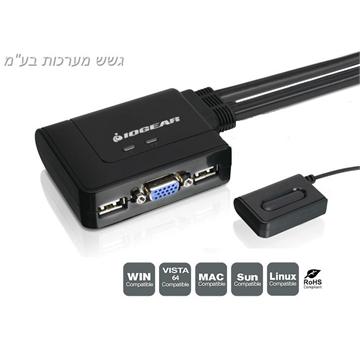 קופסת מיתוג 2 כניסות  IOGEAR GCS22U USB